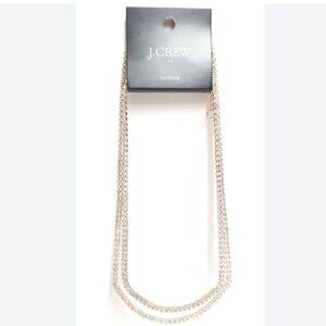 J Crew Factory Layered Crystal Necklace